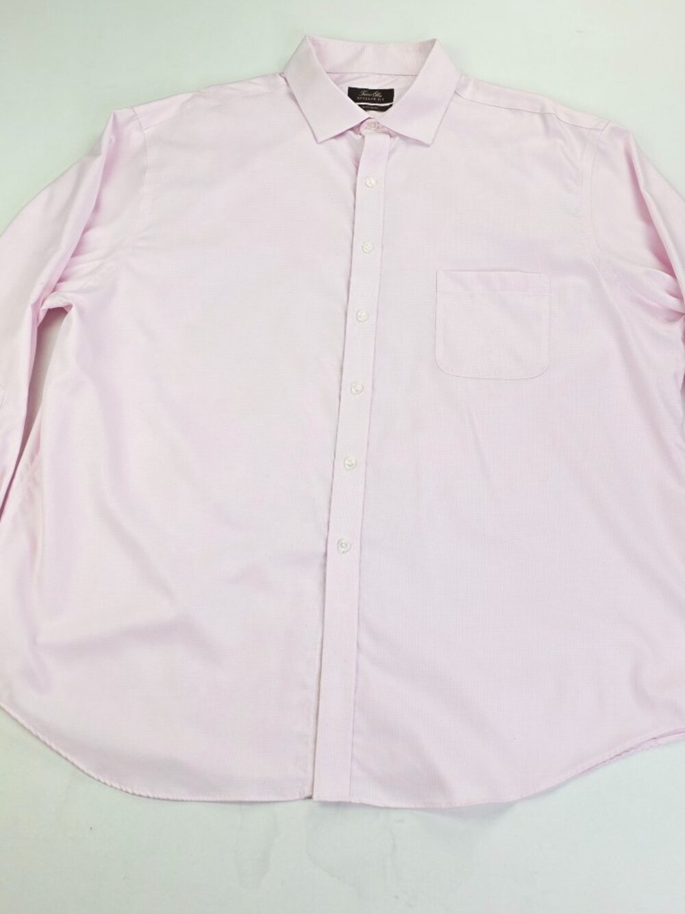 Tasso Elba French Cuff Regular Fit Non Iron Mens Pink Size 18.5 34-35 XXL Shirt
